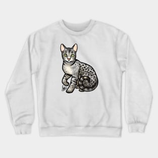 Cat - Ocicat - Gray Spotted Crewneck Sweatshirt